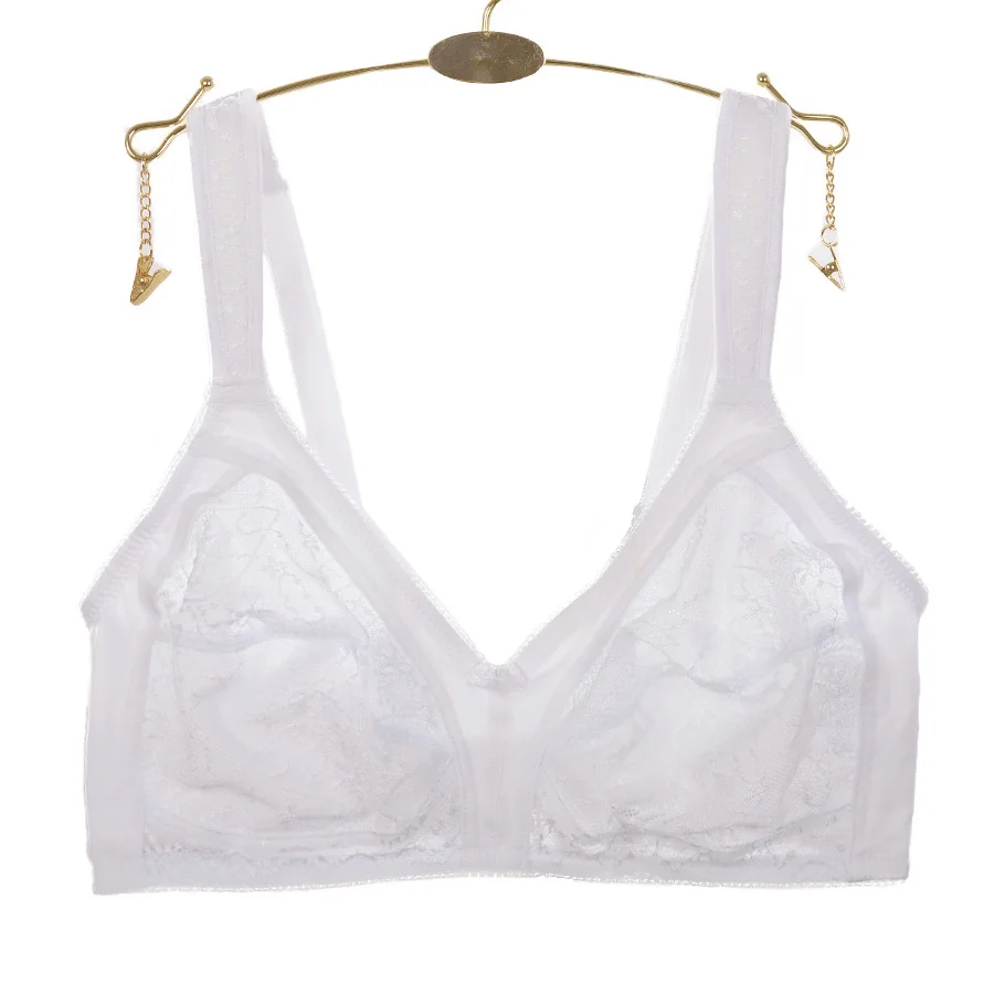Женский бюстгальтер без косточек bralette пикантный кружевной с полным охватом из 95%