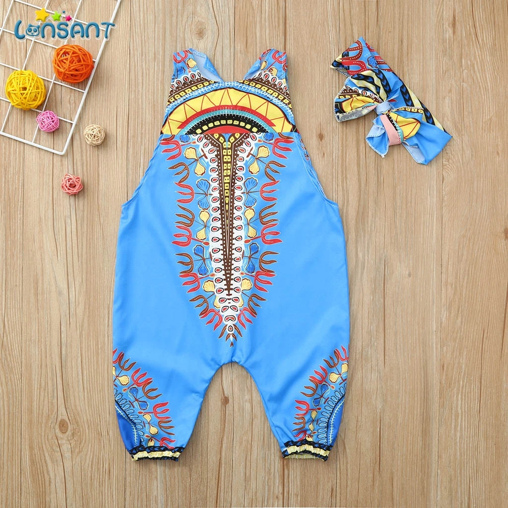 LONSANT Summer Cute Kid Rompers Toddler Kids Baby Boy Girl Sleeveless Romper Jumper Jumpsuit Casual Outfit Clothes N30 | Детская одежда
