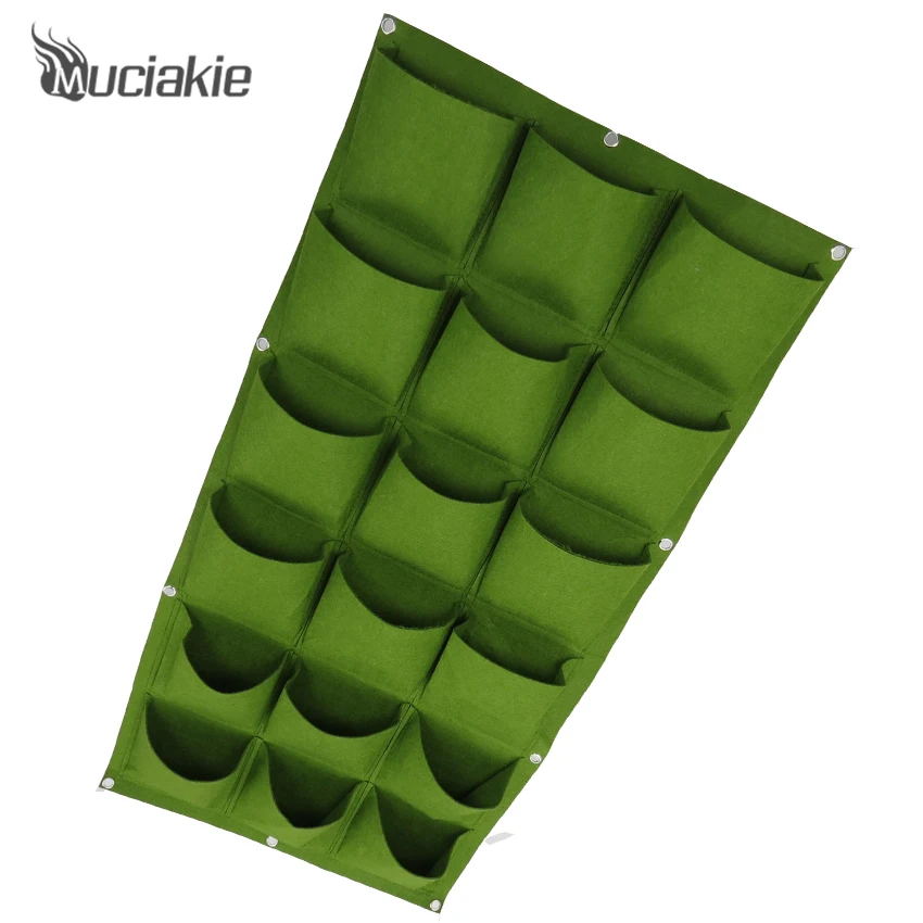 MUCIAKIE 100x50 см зеленая искусственная настенная сумка для выращивания растений 3*6