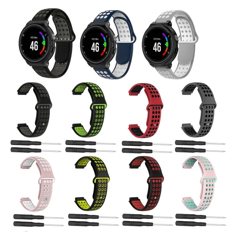 22 мм спортивный силиконовый ремешок на запястье для Garmin Forerunner 220 230 235 630 620 735 Garminm