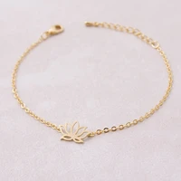 daisies 10pcslot gold silver lotus bracelets for women jewelry flower bracelet