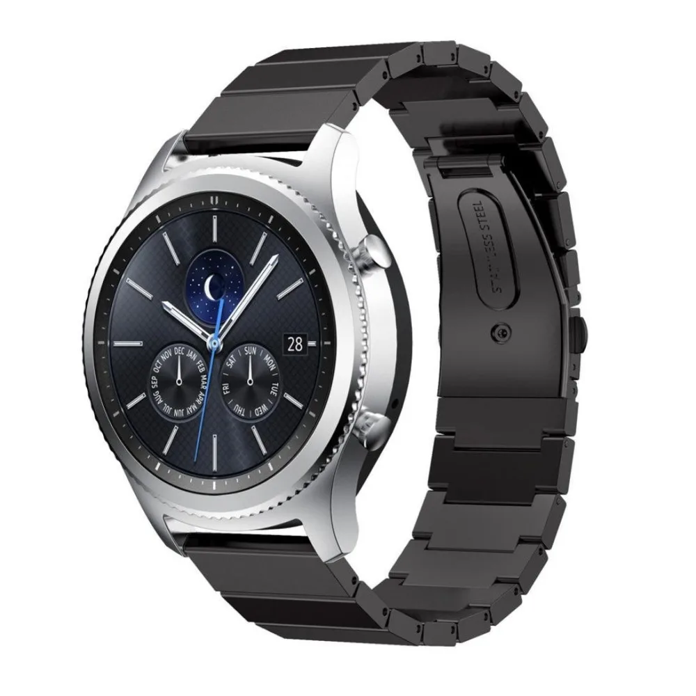 Ремешок металлический для Samsung Galaxy Watch 46 мм браслет из нержавеющей стали Gear S3 Huawei GT