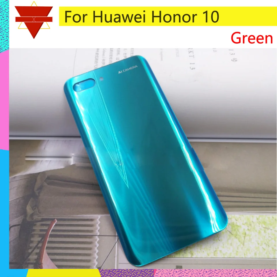 Для huawei honor 10 COL-L29 Задняя крышка батареи Задняя стеклянная панель двери Корпус чехол Ремонт Запасная часть