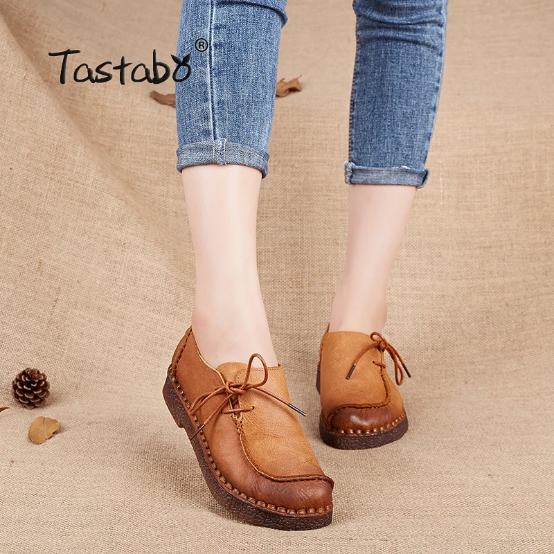 Tastabo/винтажная женская обувь ручной работы из натуральной кожи женские мокасины