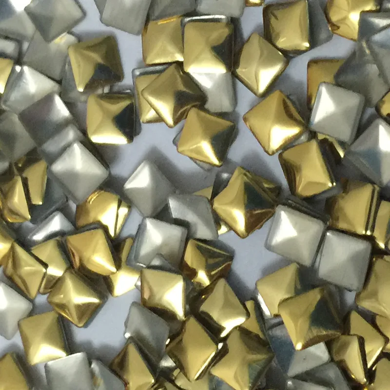 4*4 мм золотой горячий фиксация Nailheads панель прессования Пирамида Rhinestuds