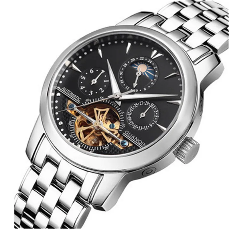 Relogio masculino Для мужчин S Часы Топ бренд класса люкс GUANQIN Военное Дело Tourbillon