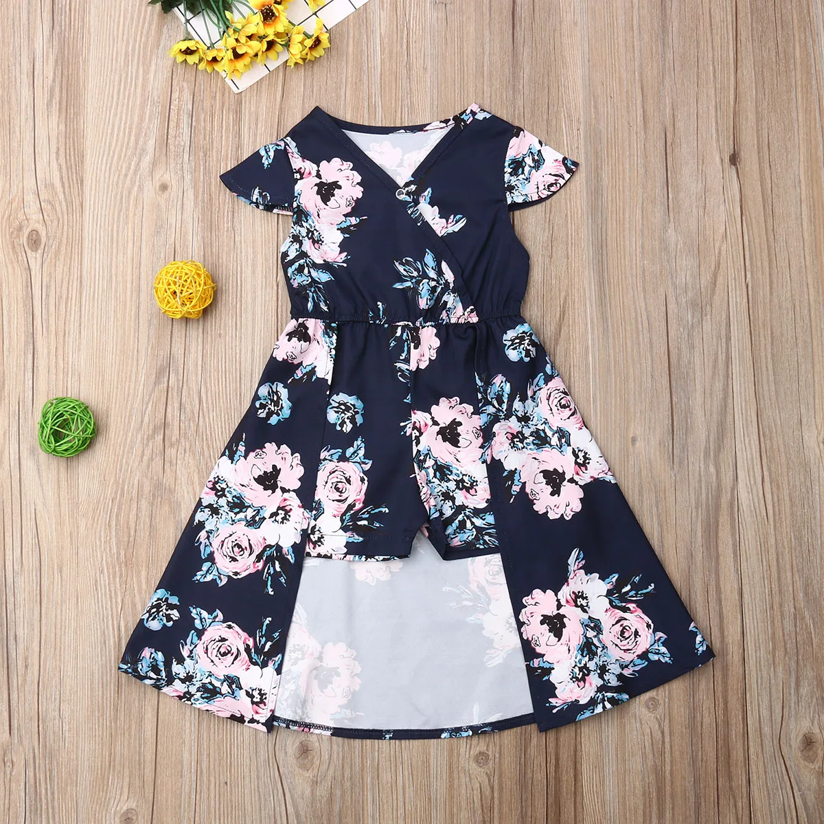 Лидер продаж летний праздничный комбинезон для маленьких девочек платье одежда