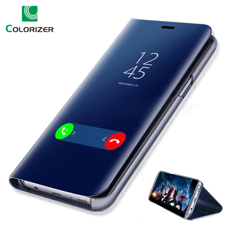 Роскошный прозрачный чехол с откидной крышкой и подставкой для Samsung Galaxy S9 S8 Plus Note 8