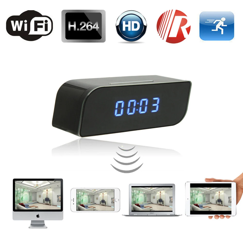 Микро Wifi IP камера HD 1080P Часы Мини видеокамера Беспроводная безопасность цифровая