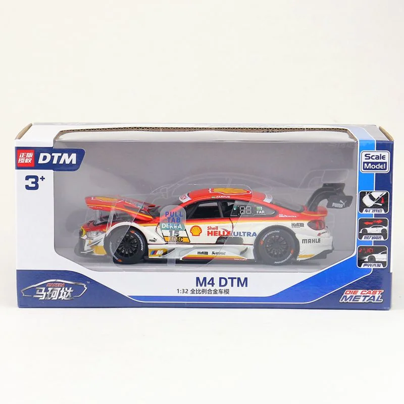 NO.15 RMZ City/1:32/литая модель игрушечной игрушки из сплава/DTM M4 гоночный автомобиль оттягивающийся/образовательная Коллекция/звук и светильник/подарок/малыш/оригинальная коробка - Цвет: NO.15