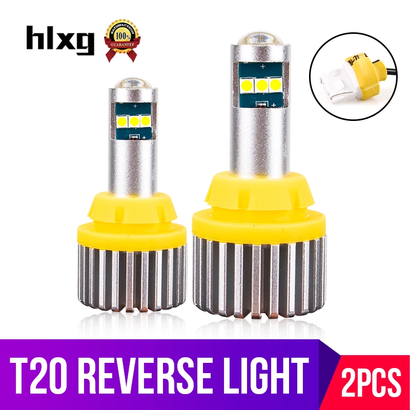 Hlxg 1 шт. T20 W21W wy21w светодиодный Автомобильные стоп сигналы противотуманная лампа