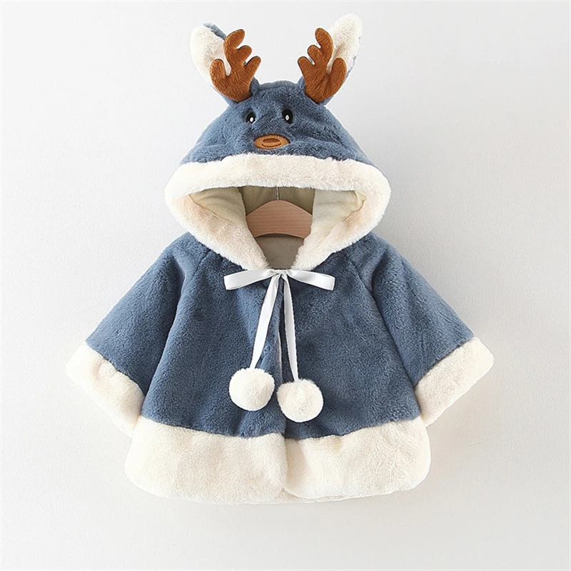 Модная Рождественская Детская зимняя куртка с оленем пальто для мальчиков и