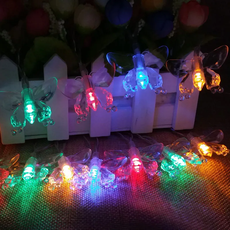 СВЕТОДИОДНАЯ Гирлянда бабочка на батарейках 2 м 3 4 5 10 м|fairy christmas|3m fairy lightslights led