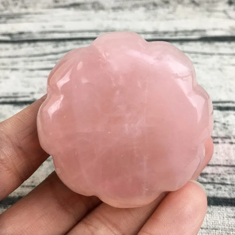 1 шт. натуральный розовый кварц резная Тыква Статуя Исцеление Кристалл