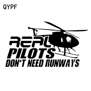 QYPF 18,1 см * 9,9 см реальных пилотов не нужен BUNWAYS гигантский вертолет Виниловая пленка для оклеивания автомобилей, Стикеры нежный наклейка узор Стиль C18-0699