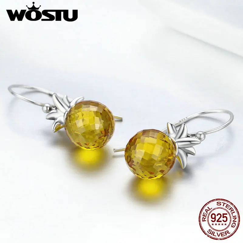 Женские Висячие серьги из серебра 925 пробы с желтым кристаллом|earrings for|dropping earrings for