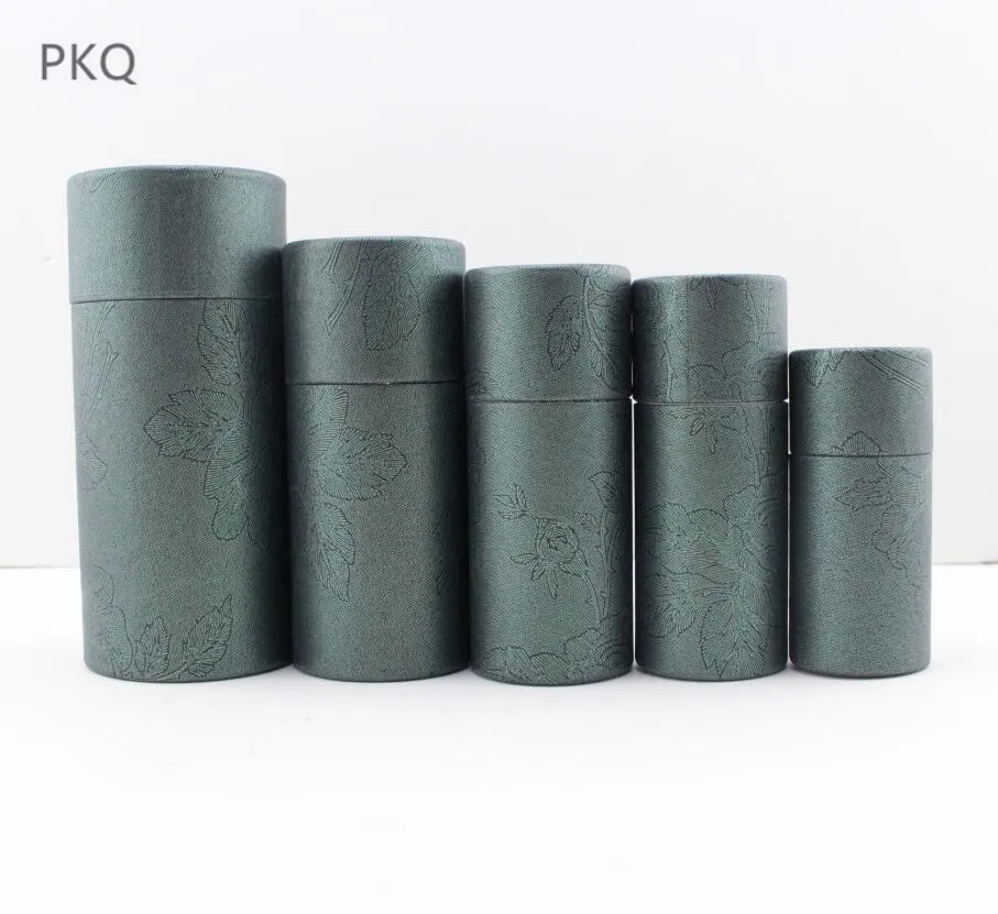 dark green Эфирное масло коробка для бутылок подарок бумажные тубусы упаковочные коробки с крышкой круглый картон Коробки 10/20 Вт, 30 Вт/40/50/100 мл Коробки - Цвет: dark green
