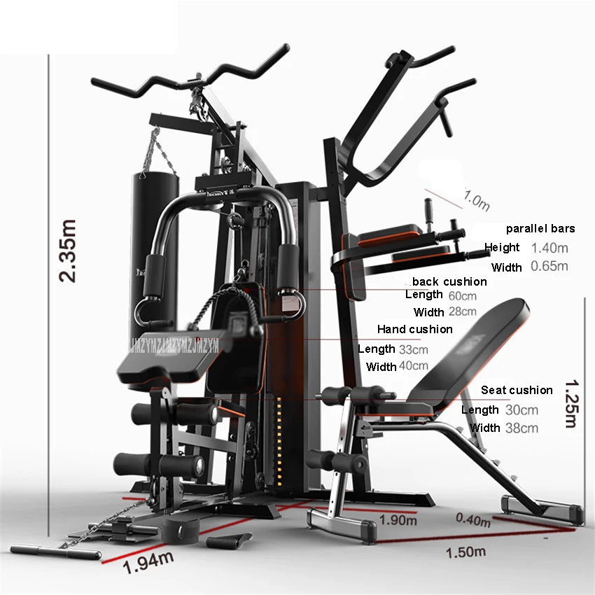 

808P 8 in 1 Large Combined Training Integrated Fitness Equipment Pull Rod Pull Up Bar Parallel Bar Sandbag Arm Muscle Trainer