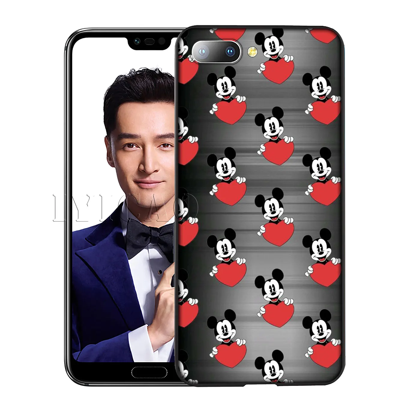 IYICAO Mickey Mouse Silicone Soft Case for Huawei Y7 Y6 Prime Y9 2018 Honor 8C 8X 8 9 10 Lite 6A 7C 7X 7A Pro |