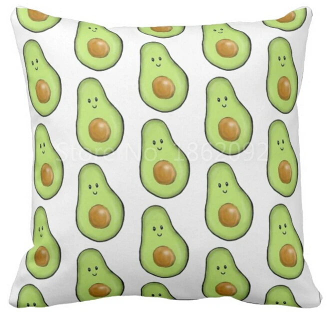 Милый чехол для диванной подушки с авокадо Забавный декоративный подушек декор