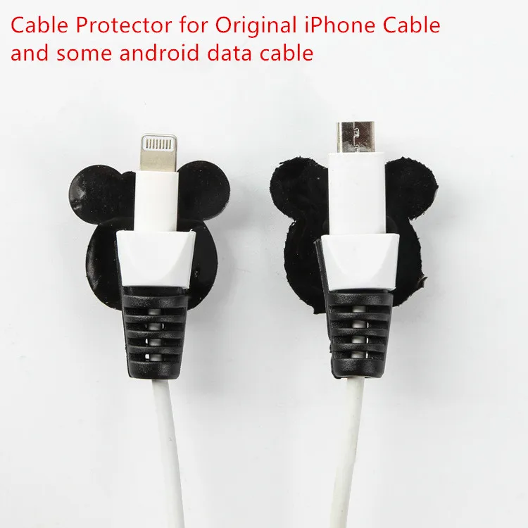 100 шт/партия мультяшный Микки Минни кабель протектор дизайн для usb-кабель для iphone рукав протектор чехол 27 видов
