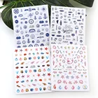 1 шт. ультра-тонкий 3D корпус Морская звезда Медузы наклейки для ногтей синий морской серии стереоскопические наклейки для ногтей украшения