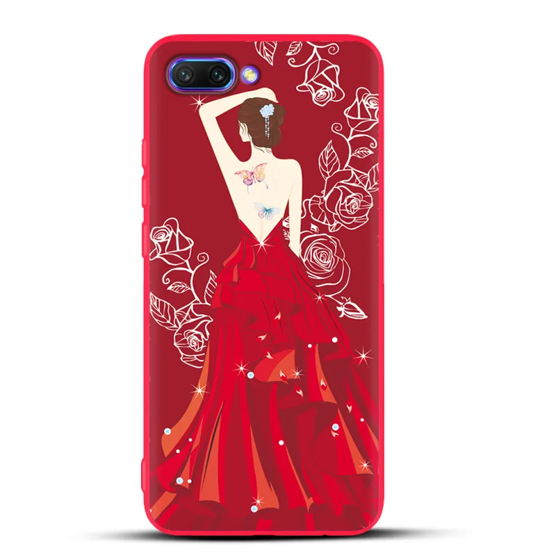 Anti-knock Silicone Coque Huawei Honor 10 Case Cover Soft TPU Painted Phone Full Protective Back Funda Lite |