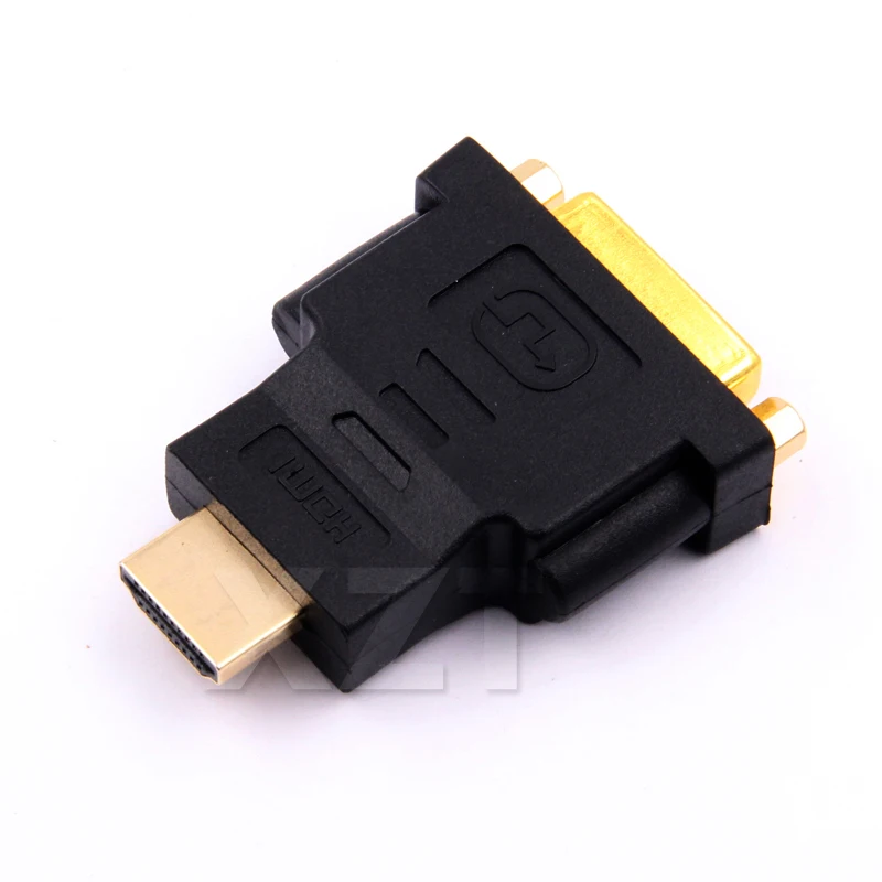 Новейший позолоченный конвертер 1080P DVI 24 + 5 штекер-HDMI гнездо HDMI-DVI адаптер конвейер