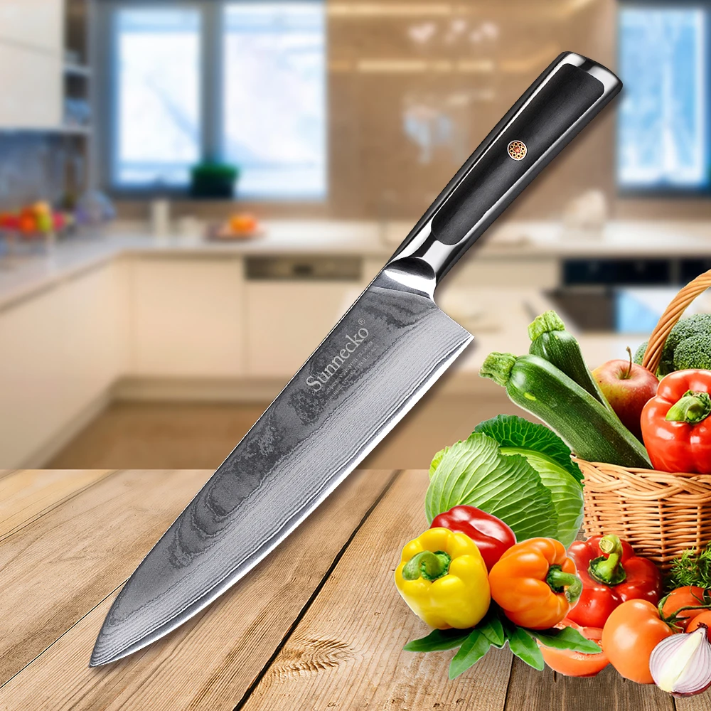 SUNNECKO 8 &quotдюймовый шеф повара Ножи Кухня ножей режущего инструмента японский 73