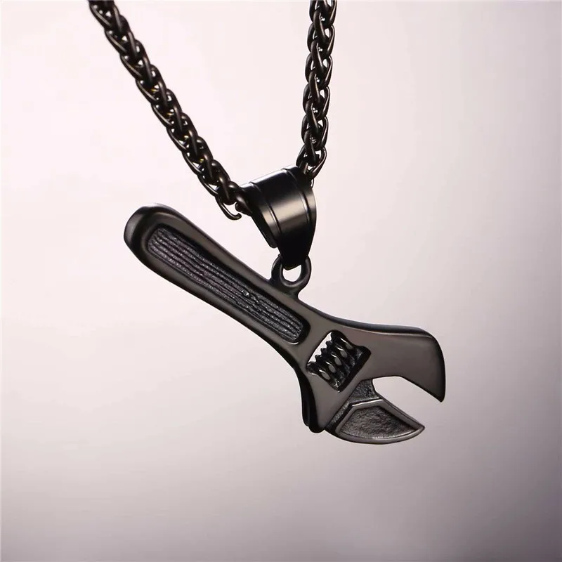 В Стиле Хип хоп ожерелье для мужчин подвеска с ключом нержавеющая сталь rope chain