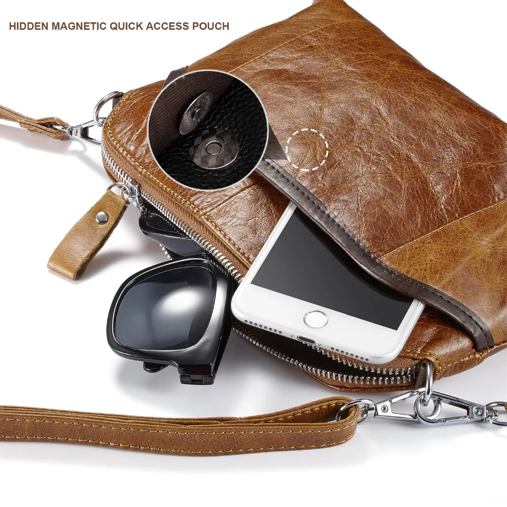 Lecxci Женская пояса из натуральной кожи сумки небольшой мягкий Винтаж кожа crossbody