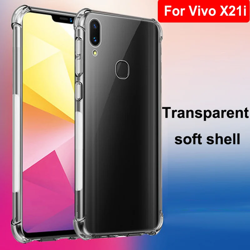 Роскошный противоударный чистый мягкий чехол Capa для Vivo X21i телефона Силиконовая