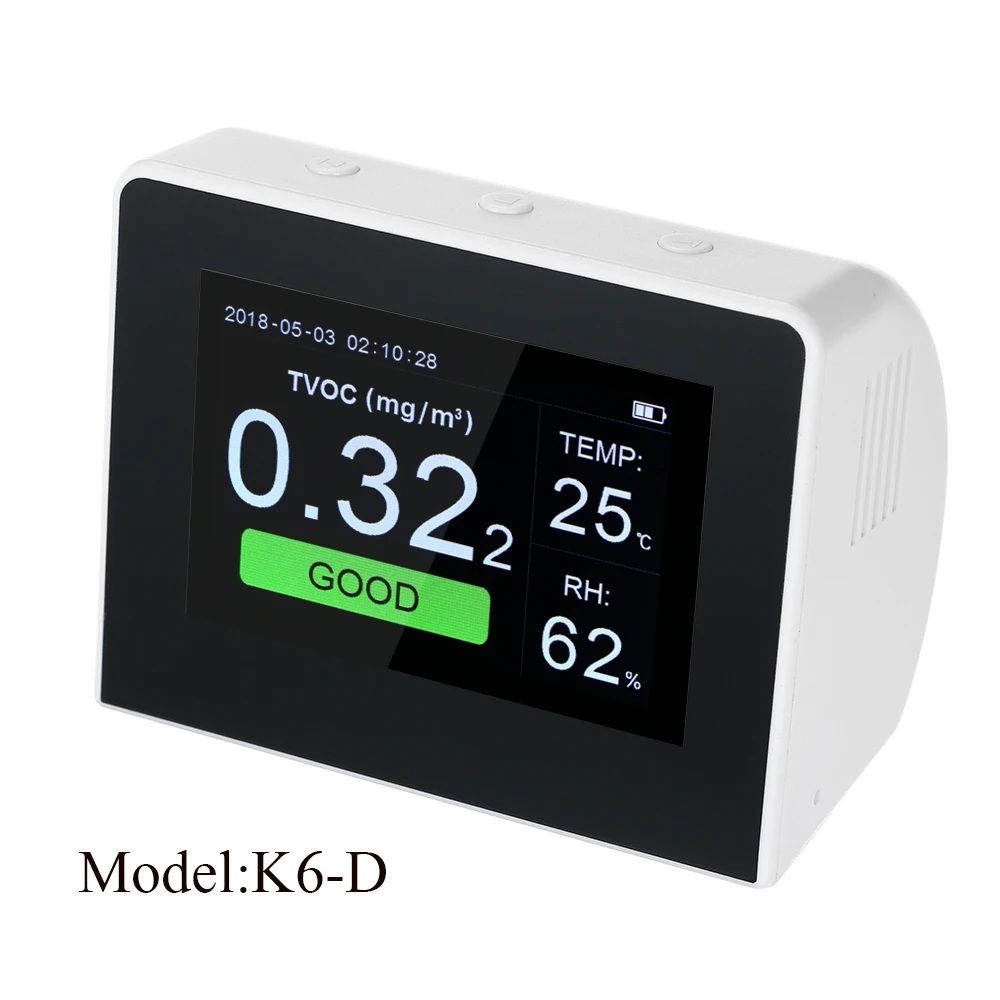 

Multifunctional Air Quality Detector Indoor Outdoor Digital HCHO TVOC Tester CO2 Meter CO Monitor with Rechargeable Battery