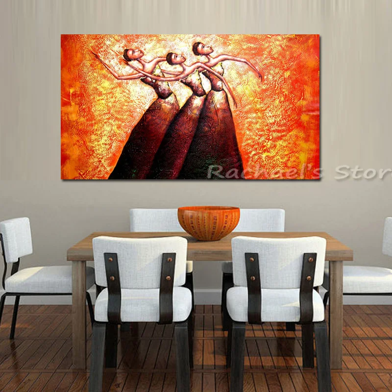 Ручная роспись абстрактная фотография танцор холст картина маслом современная