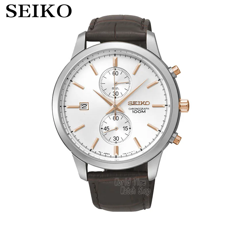 SNN277J1-A Seiko часы мужские Топ люксовый бренд спортивные наручные часы солнечные часы кварцевые часы наручные мужские Хронограф Relogio Masculino SNN - Цвет: SNN277J1-A