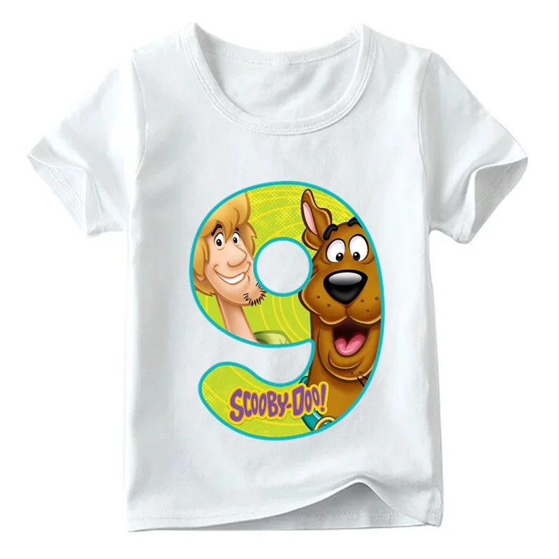 2019 футболка для мальчиков и девочек Scooby Doo Number 1 ~ 9th детская забавная Милая детский