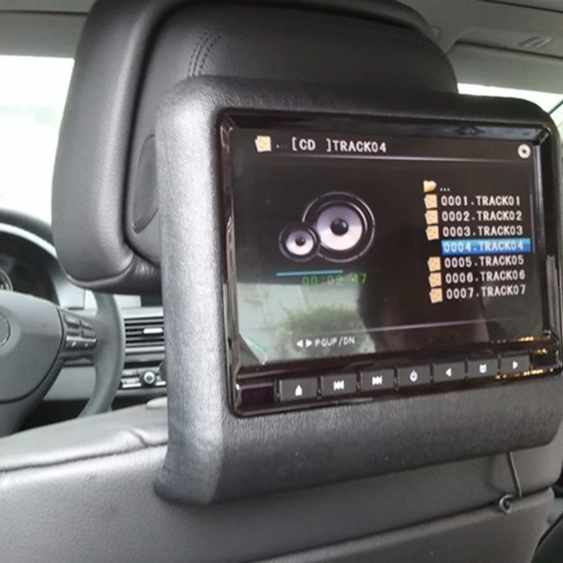12 В " портативный MP5 подголовник автомобиля dvd-плеер HD ЖК-экран штекер гарнитура DVD дисплей