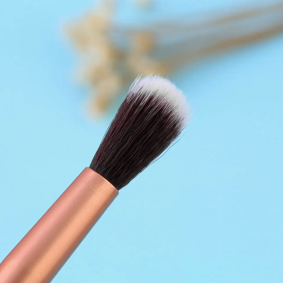 Золотые супер мягкие синтетические волосы с металлической ручкой двойные концы