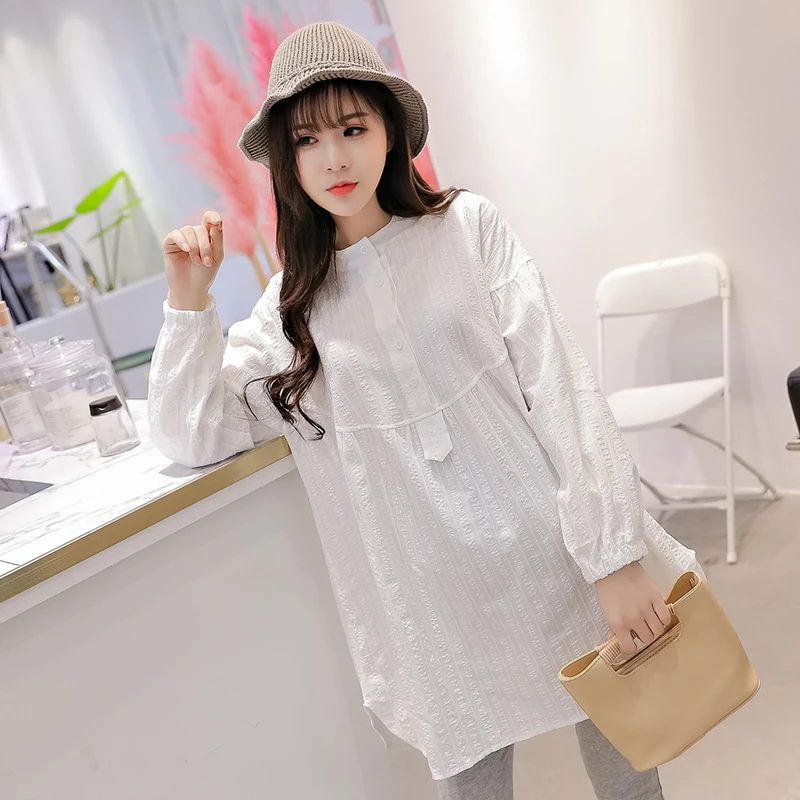 Новое поступление 2018 блузка для беременных на весну и осень женская большого