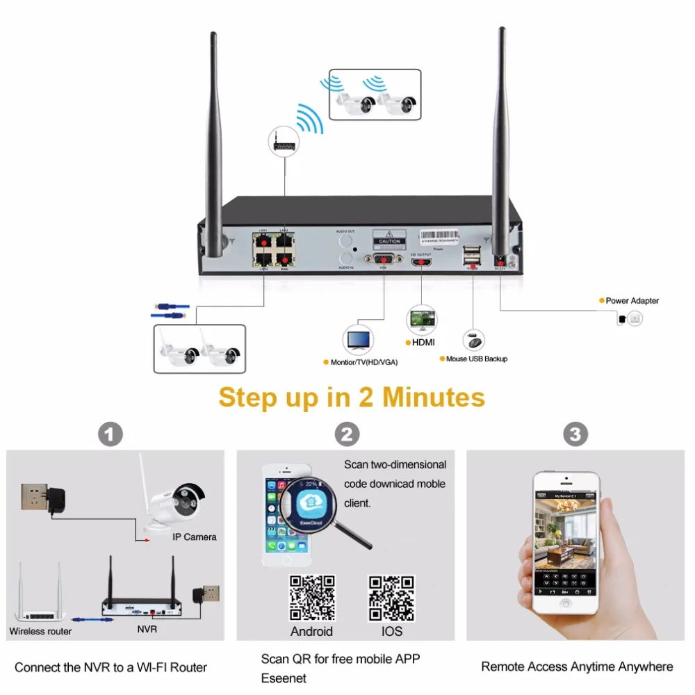 Tmezon беспроводная wifi IP Камера Безопасности HD 960P 1.3MP пуля Водонепроницаемая CCTV ИК