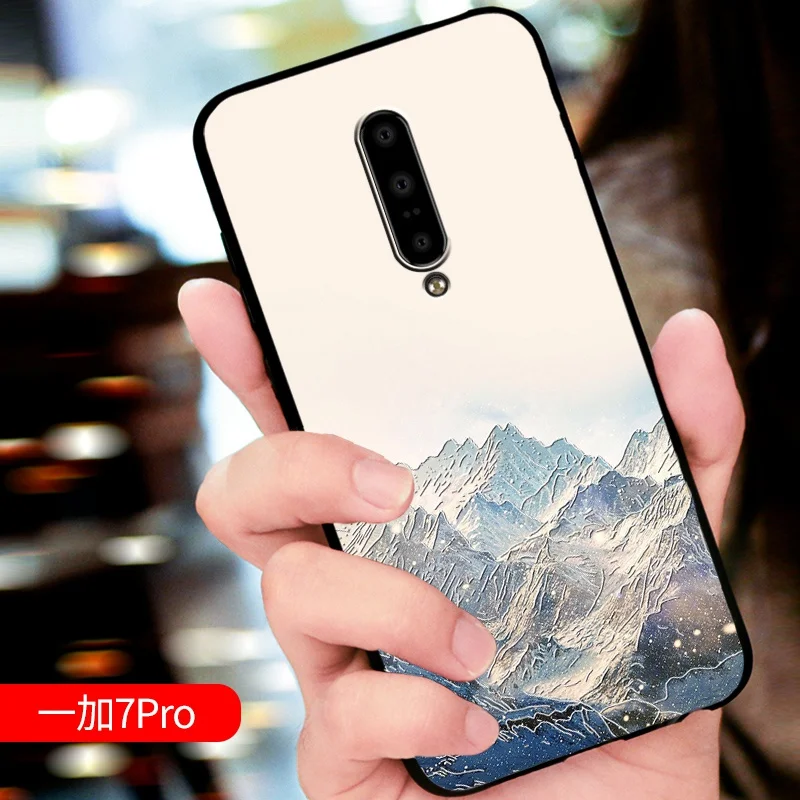 Рельефный Винтажный чехол в японском стиле для Oneplus 7 Pro oneplus Snow Mountain|Бамперы| |