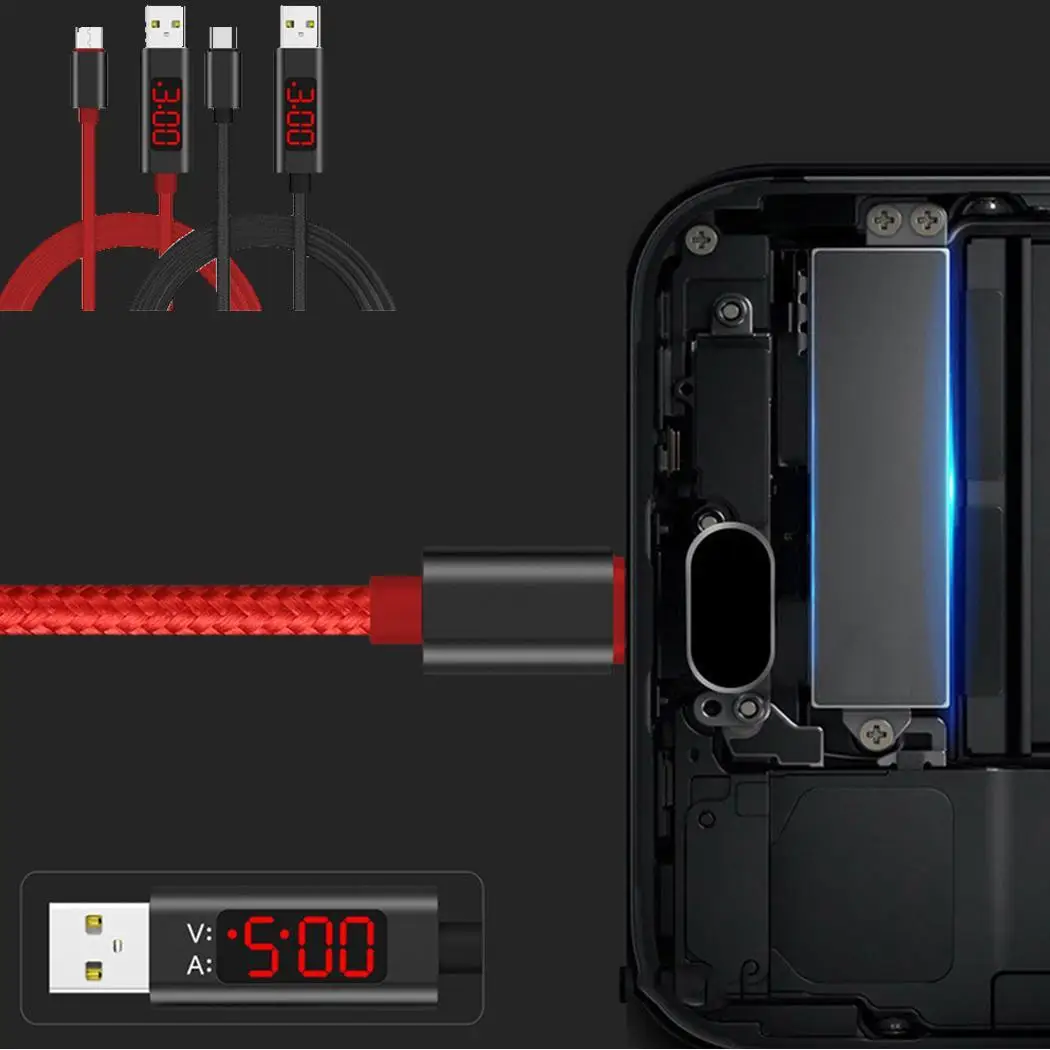 Умный дисплей Быстрая зарядка кабель-канал для Android type-C Micro USB линия 1 м | Мобильные