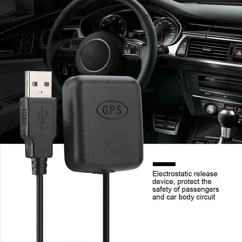 USB интерфейс GPS антенна для автомобиля 1 шт. приемник ABS черный RG174 3 в 5 метра