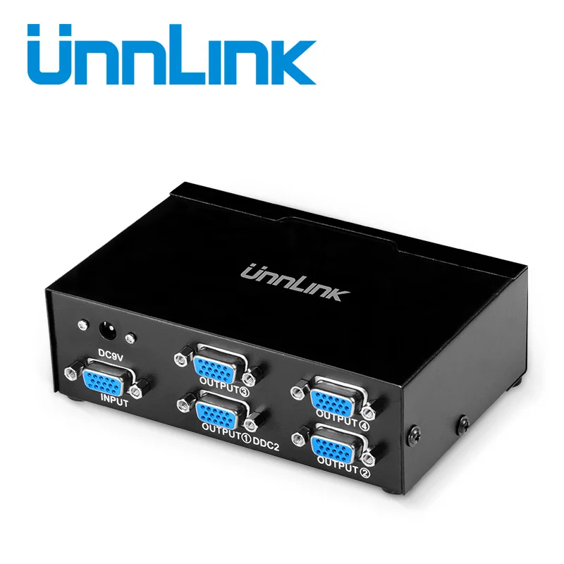 Разветвитель VGA Unnlink 1X4 FHD1080P 60 Гц 1 вход 4 выхода 1*4 разветвители для компьютера