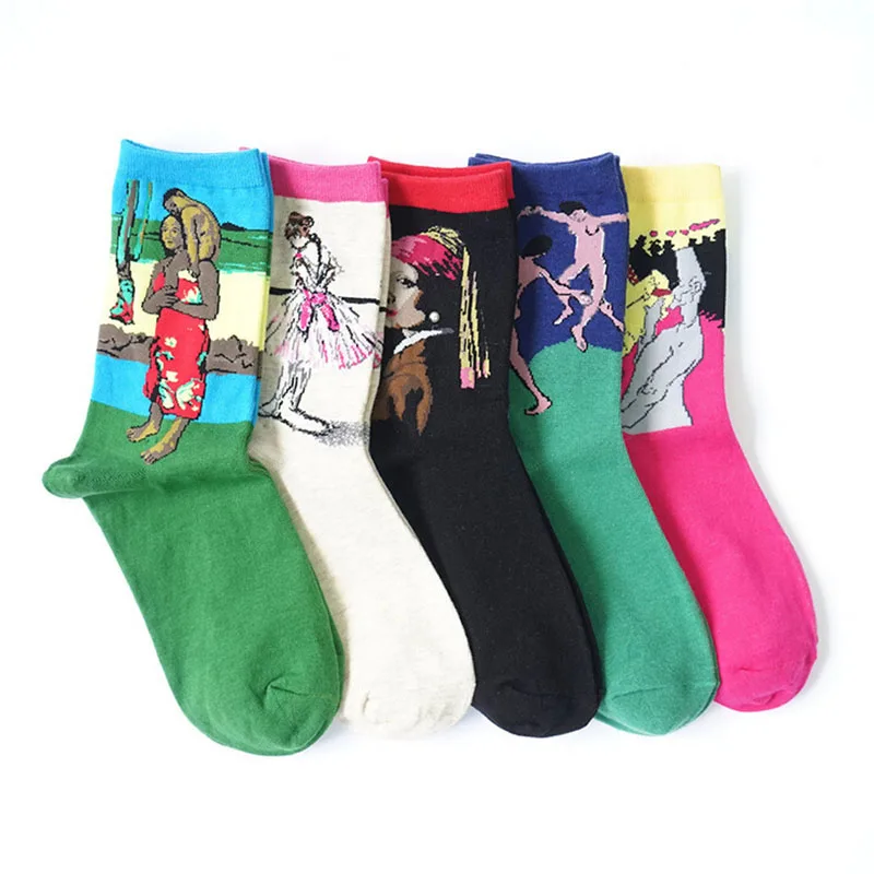 1 пара дизайнерских женских носков с изображением Ван ОГА уличных граффити в