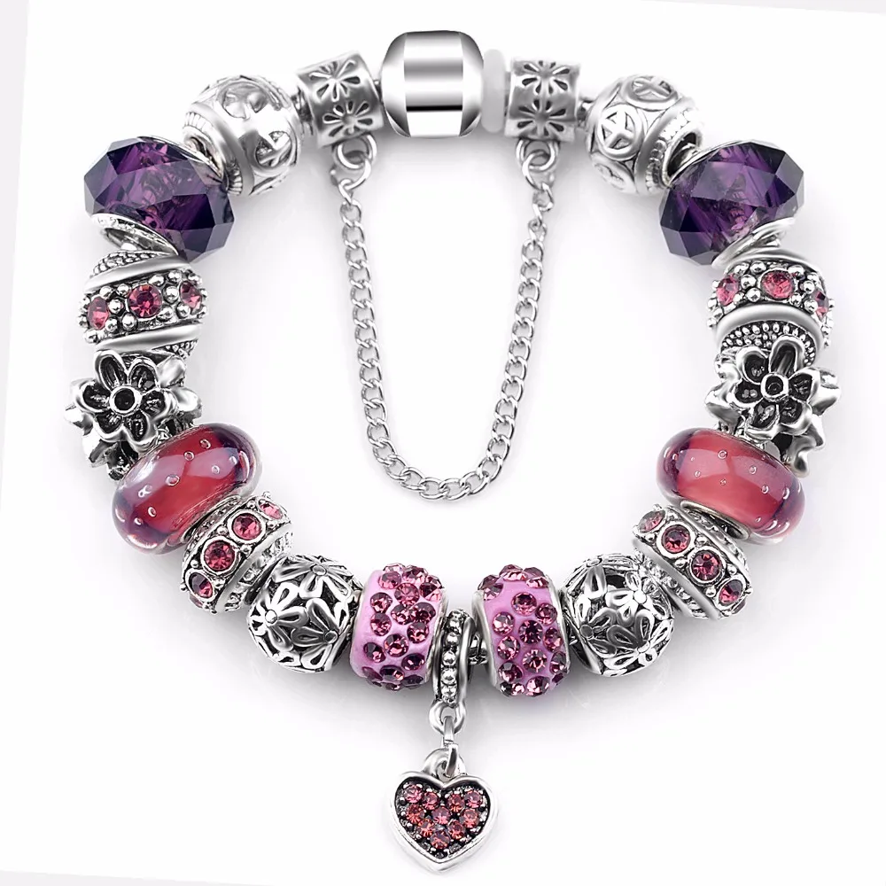 Женские антикварные браслеты с бусинами изящные посеребренные 2017 | Украшения и