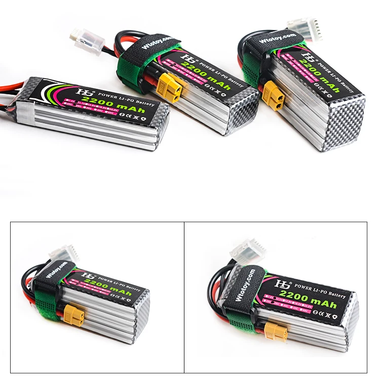 Оригинальный аккумулятор HJ Lipo 7 4 В 11 1 14 8 в 22 2 2200 мАч 25c Max 50C XT60 разъем для