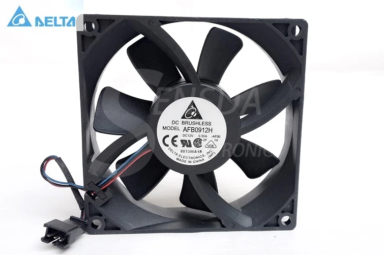 Для delta Electronics AFB0912H -AF00 9025 9225 90 мм 9 см DC 12V 0.30A 3-контактный 3-проводной сервер осевой вентилятор охлаждения