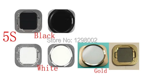 (5S505B100AM)(100Sets/Lot by AM)100% Top Quality Guarantee for iPhone 5S Home Buttons Black&amp White&ampGold&ampFlex Cables | Мобильные