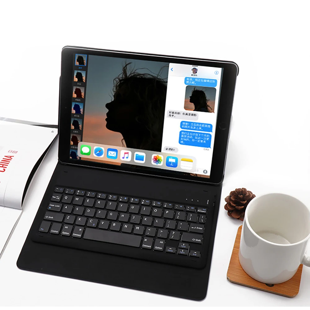 Bluetooth клавиатура 2019 Беспроводная для IPAD Pro9.7 10 5 кожаный чехол планшета с защитным